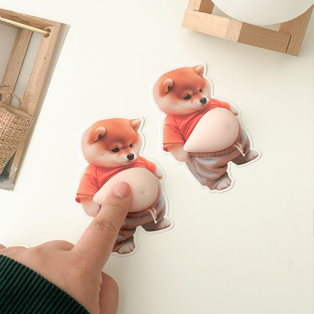 강아지 뱃살 문콕 방지 도어 가드 스티커 5개 세트